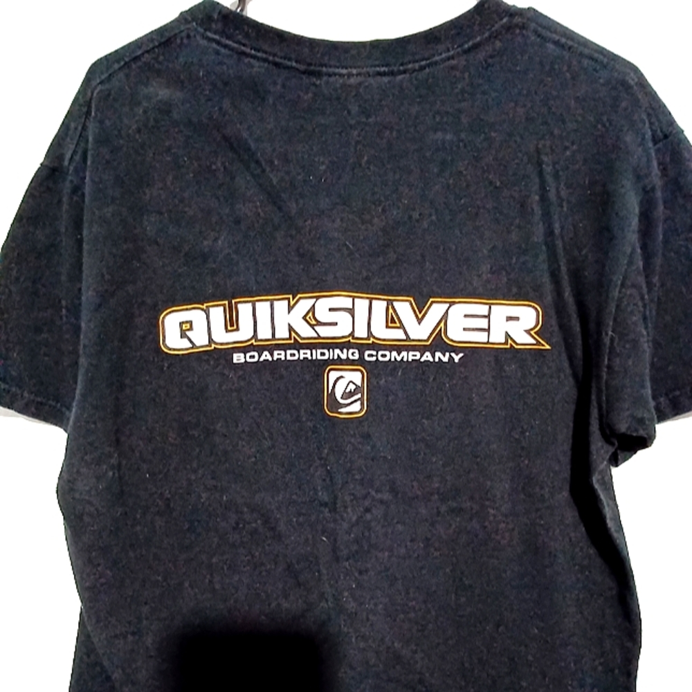 Y2K Quicksilver Boardriding Company Men's Medium Shirt in Black